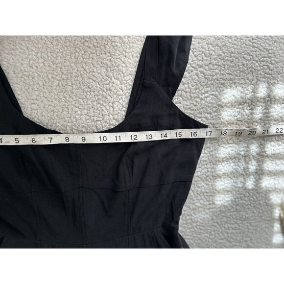 Madewell Grace Cap Sleeve Wide Leg Crop True Black Jumpsuit US Women's Sz 4 - Picture 14 of 16